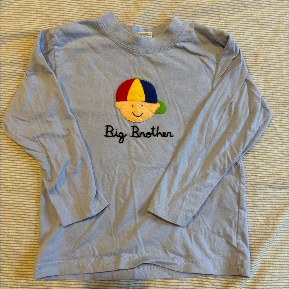 Luigi Big Brother Kids Long Sleeve Shirt - Blue